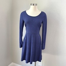 Michael Michael Kors Womens Small Long Sleeve Geometric Print Dress Stretch