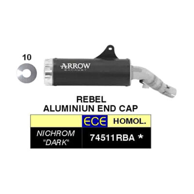 Arrow Endschalldämpfer Kit Für Honda 1100 CMX Rebel 2021-2024