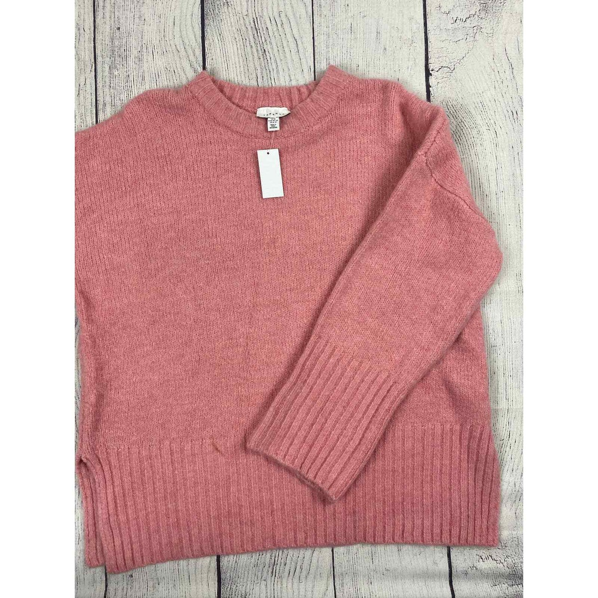 Women's Topshop Supersoft Deep Hem Crewneck Sweater