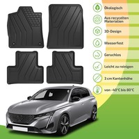 GummifußMatten Fussmatten Eco Friendly FüR Peugeot 308 Ab 2021