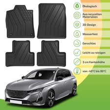 Gummifußmatten Fussmatten Eco Friendly Für Peugeot 308 Ab 2021