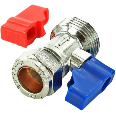 3/4'' x 15 mm gerade Klemmverschraubung Sanitär Waschmaschine Ventil heiß kalt Wasserhahn