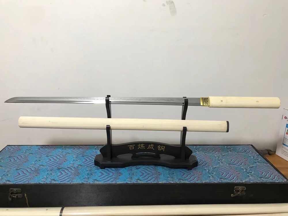 Suguha Clay Tempered Real Hamon T10 Steel Katana Japan Samurai