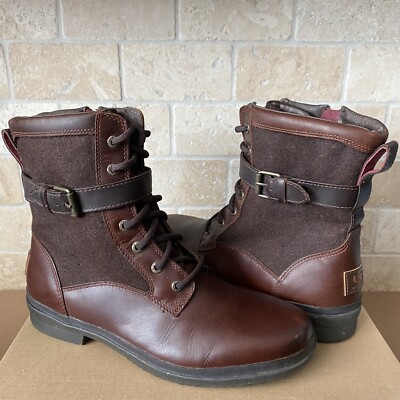 UGG KESEY CHESTNUT BROWN ZIP WATERPROOF SHEARLING