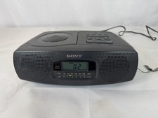 Sony ICF-CD820 CD Alarm Clock-AM/ FM-Corded-1998-CD Wake Up Alarm-Tested/Works