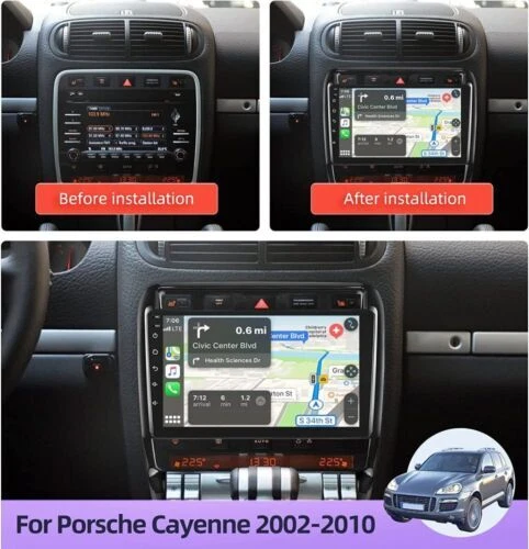 PARA PORSCHE CAYENNE 2002-2010 ANDROID 13 COCHE GPS BT FM RADIO ESTÉREO CARPLAY 32GB Foto 2 de 4