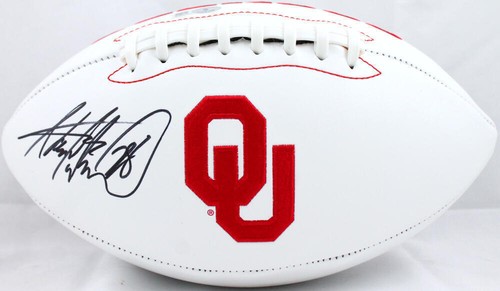 Adrian Peterson signed Oklahoma Sooners Logo Football-Beckett W Hologram *Black - 第 1/5 張圖片