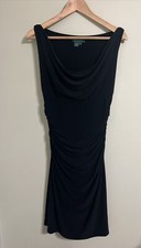 Lauren Ralph Lauren Womens Size 6 Elegant Cowl Neck Sleeveless Black Party Dress