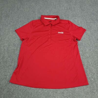 Puma X Coca-Cola golf shirt Womens Large Red polo UV Protection