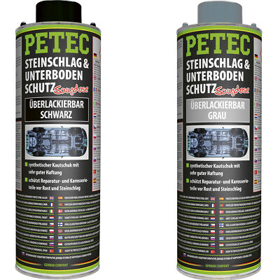 Petec Stone Chip & Underbody Protection Rubber Black Grey 1L Choice