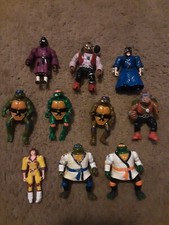 TMNT Vintage Lot 11 Figure Night Ninja Mutatin Turtles Shredder April Misc