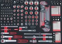"Ks Tools SCS Chromeplus 1/4\" + 3/8\" + 1/2\" SteckschlüSsel-Satz, 160-Tlg. In 1/1 "