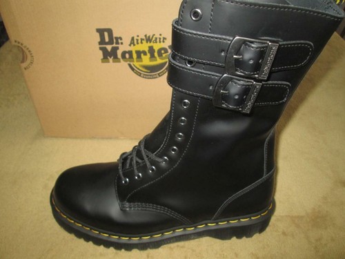 AUTHENTIC Dr. Martens Caspian Alt 12 Eye Zip Boots Black Size US 12 UK 11  NIB | eBay