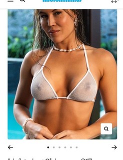 Wicked Weasel Bikini Diamond Pattern Sheer XS Bottom LG Top