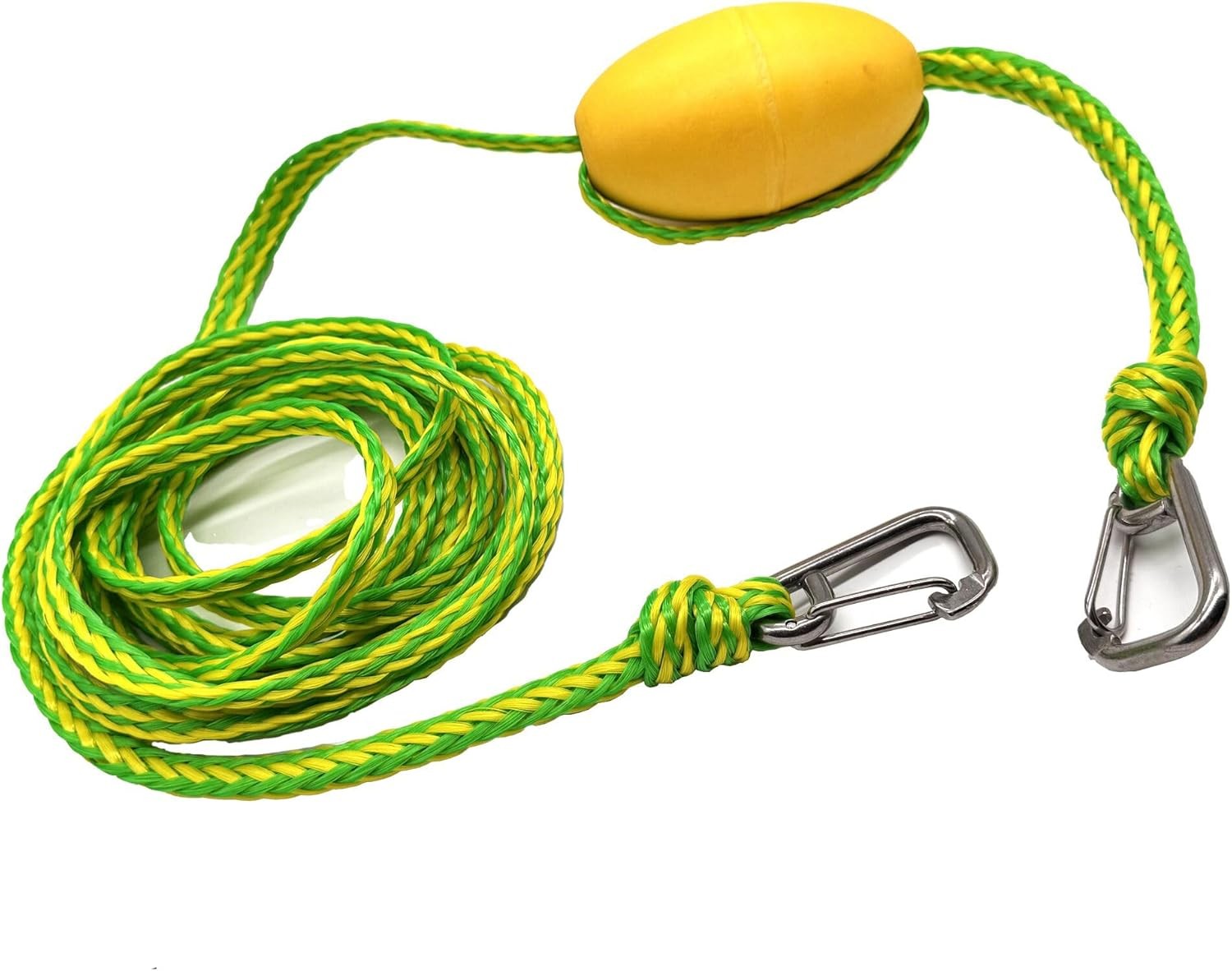 Tow Line, Pontoon Towing Rope With A Buoy 13ft X 2.7in, Green&yellow