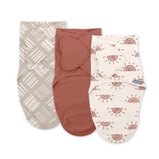 SwaddleMe by Ingenuity Monogram Collection Baby Swaddle, 0-3 Months, Rising Sun