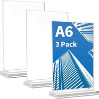 Acryl Tischaufsteller A6 3 StüCk T-StäNder Werbeaufsteller Hochformat FüR