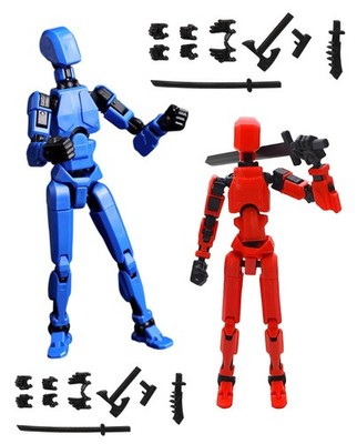 2 Stück T13 Sammelfiguren, 3D gedruckte T13 Desktop Dekofiguren Lucky 13, han...