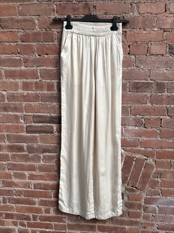 Jonathan Simkhai Women’s  Pants, Sz XS, Ivory Silk/Viscose