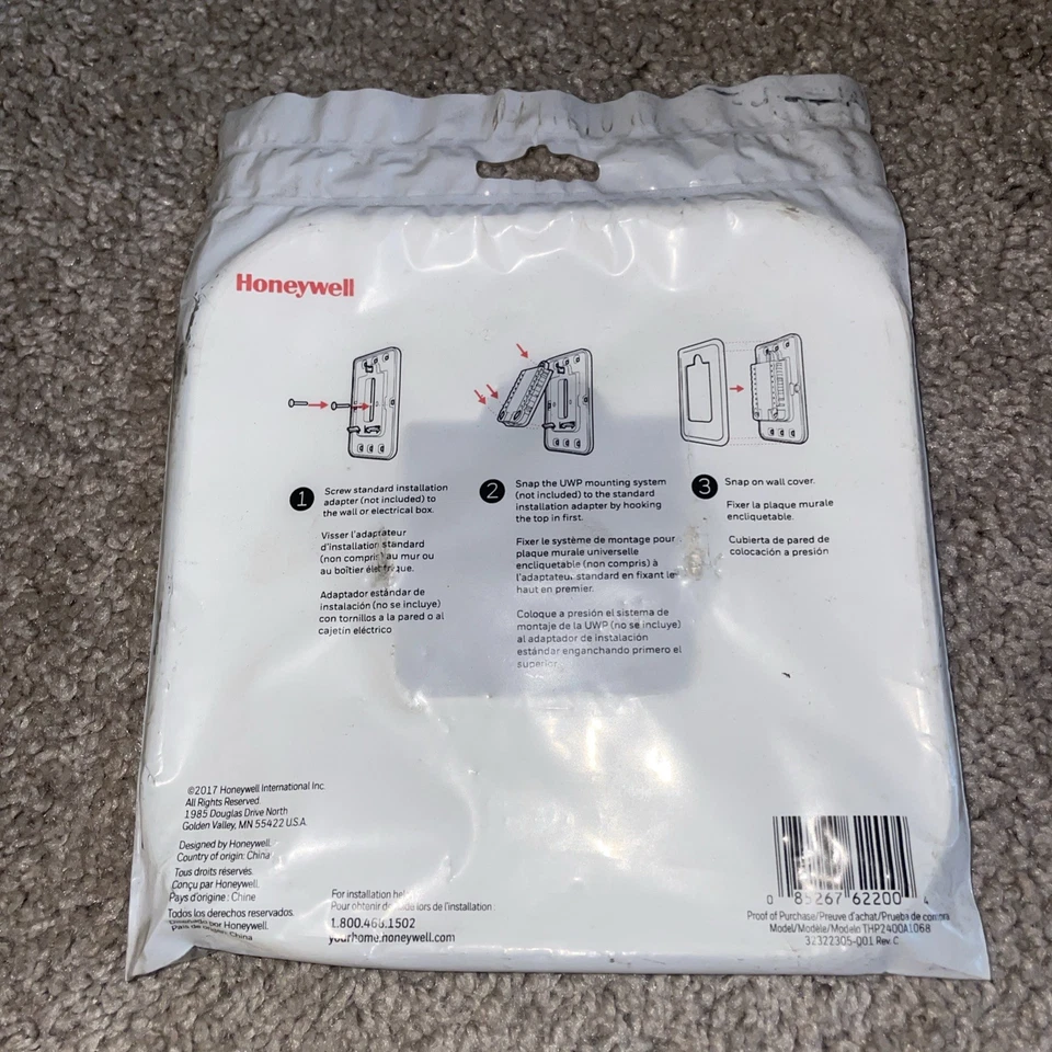 Honeywell THP2400A1068/U, Cover-plate Assembly for T6 Pro & Lyric T6 Pro - Image 3 of 3