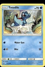 Pokemon Totodile 18/73 Shining Legends Non Holo Common  2 Card Lot LP