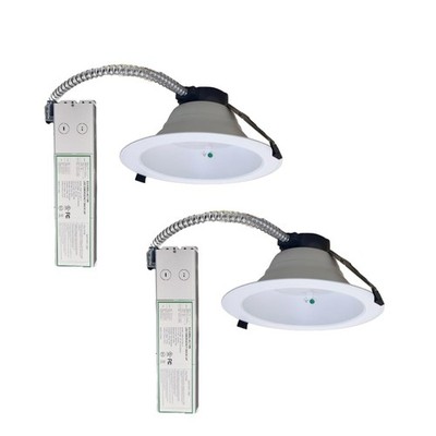 E2 LIGHTING 8 Inch Recessed Lights, LED Recessed Emergency Light, Commercial ...