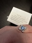 NIB Aquamarine Cubic Zirconia & Triple .925 Sterling Silver Ring Sz 8 SR $188 — photo 5