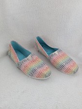 Size 8 Women's Skechers BOBS Plush Inspire-Me Ballet Flat Rainbow Slip On Shoes