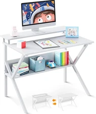 ODK Small Computer Desk, 27.5 inch Desk for Small Spaces with Storage, Compact T