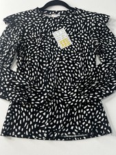 NWT Lularoe XXS Brielle Stylish Black and White Women's Top