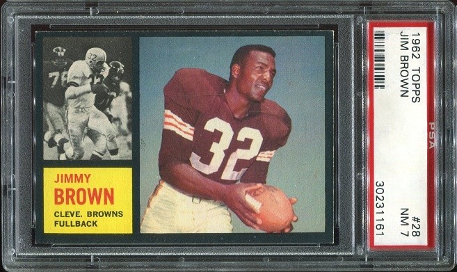 1962 Topps #28 Jim Brown PSA 7 Cleveland Browns HOF Syracuse University