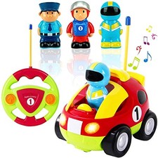 My First Cartoon RC Remote Control Cars for Toddlers Ages 1-3, Radio Race Car