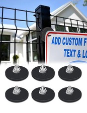 Rubber Coated Magnet Mounts, Neodymium Base with M6 Threaded Black