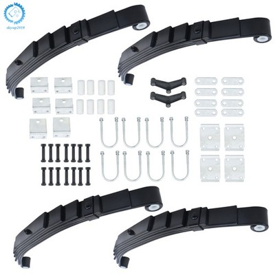 6-leaf spring leveling kit 7000lbs Tandem Trailer Axle Suspension Kit w/ U-bolt