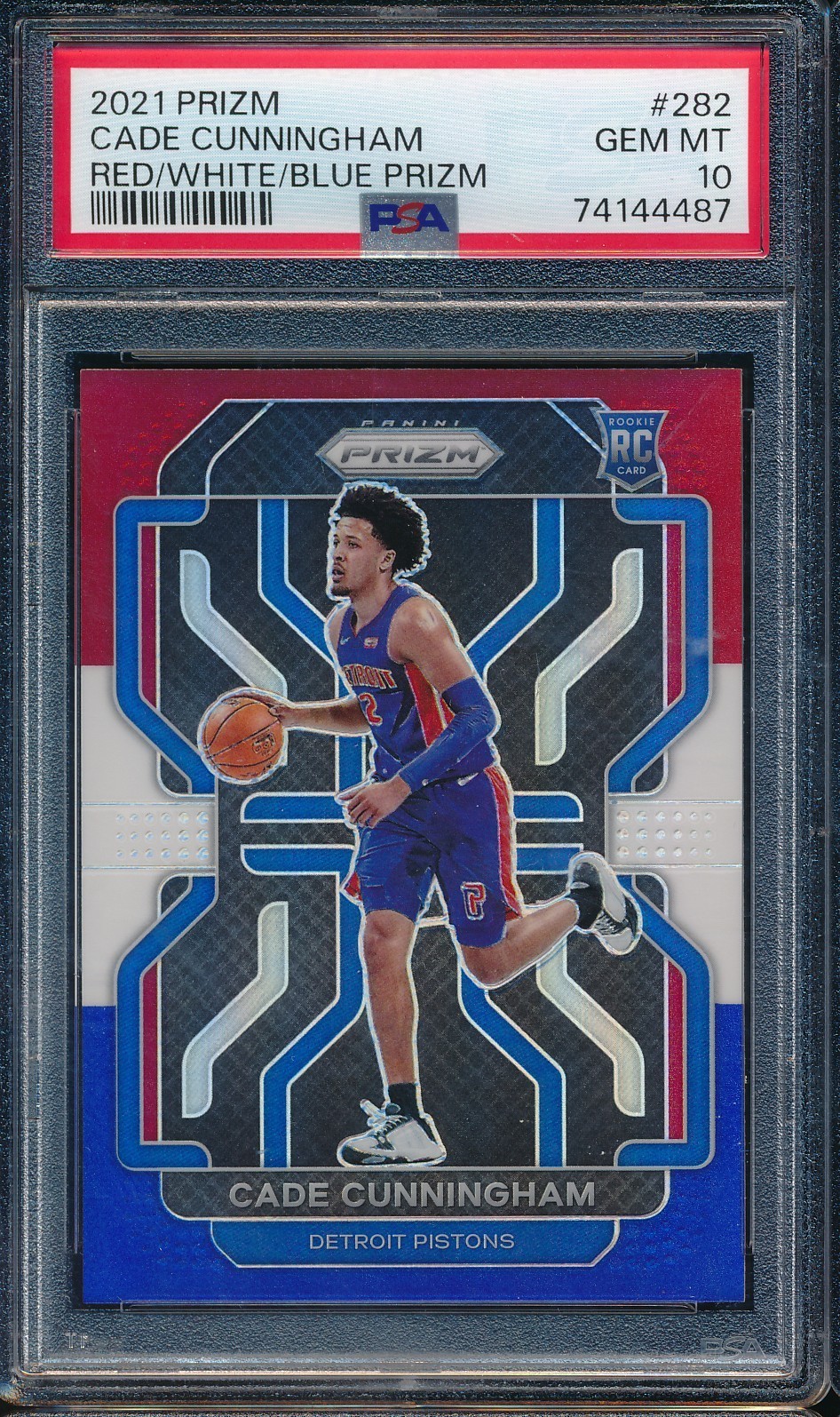 Cade Cunningham 2021 Prizm #282 Red White Blue Price Guide