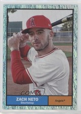 2024 Topps Archives 1961 Topps Aqua Sparkle Foilboard 15/75 Zach Neto #51 9hx