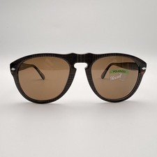 PERSOL PO0649 1091AN Brown Prince of Wales Polarized Pilot Sunglasses 54mm NEW
