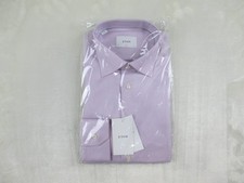 NEW Eton Dress Shirt Mens 42 16.5 Large Pink Chevron Cotton Slim Business