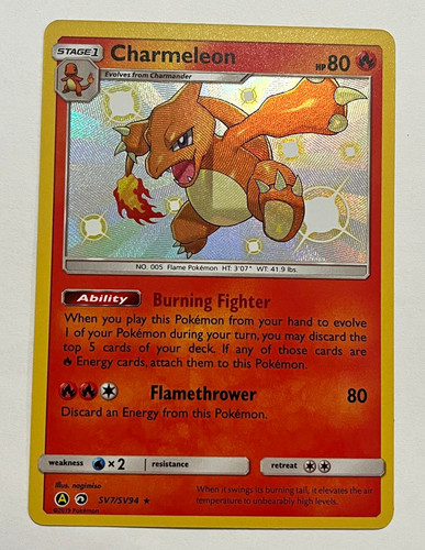 The Pokémon Company Charmeleon SV7/SV94 Hidden Fates Shiny Vault Holo HP 80