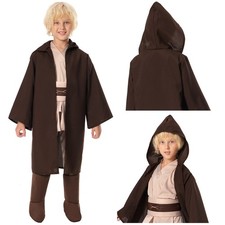 Obi Wan Kenobi Jedi Knight Cosplay Kids Costume Halloween Outfit Cloak children