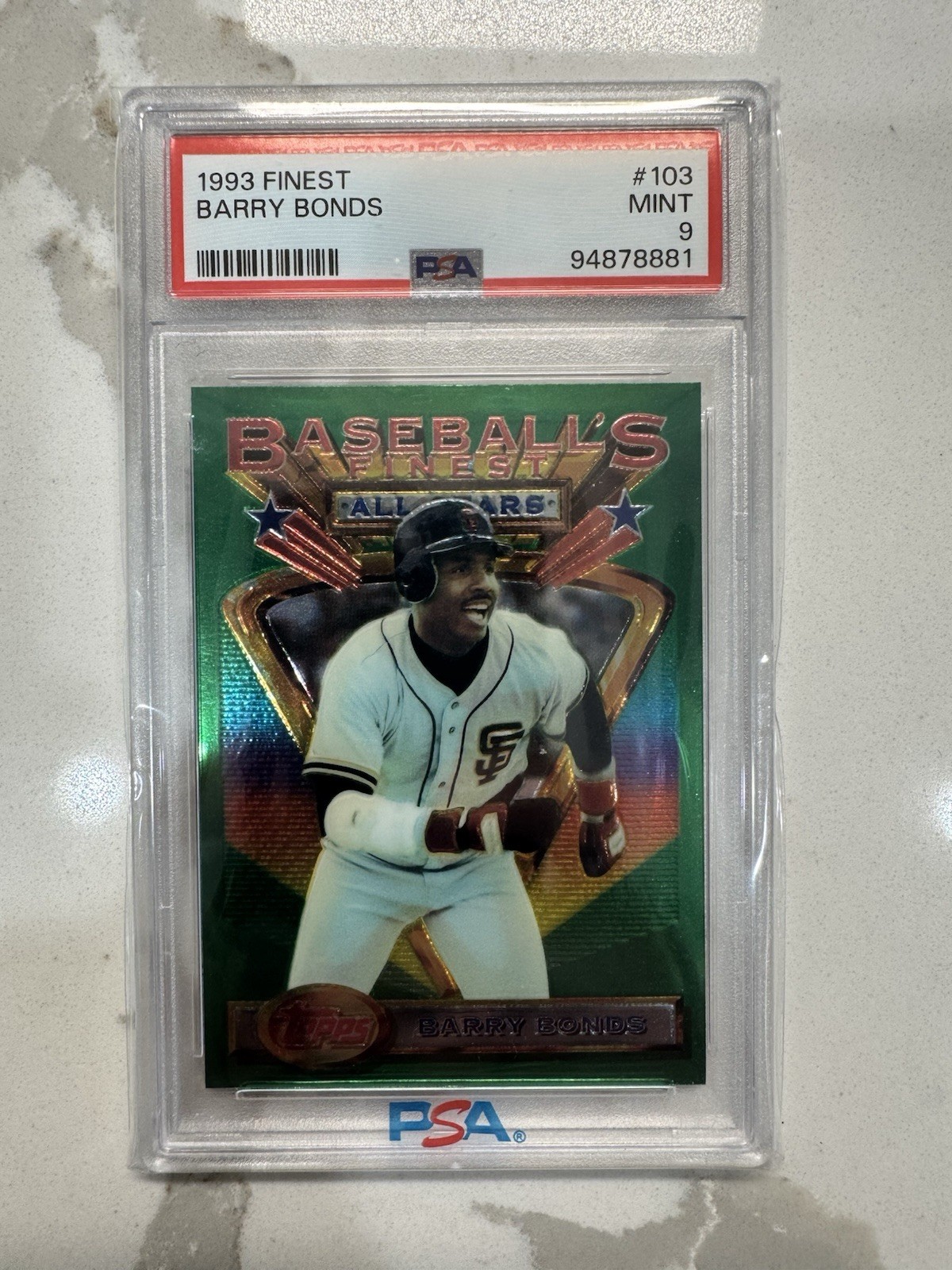 1993 Finest Barry Bonds PSA 9