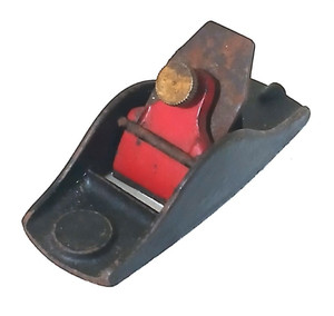 Vintage Miniature Block Plane Palm Plane Woodworking Tool 3.5" Cast Iron