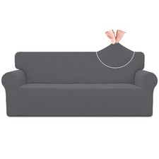 Stretch Jacquard Couch Cover, 1-Piece Soft Sofa Cover, Sofa Slipcover with An...