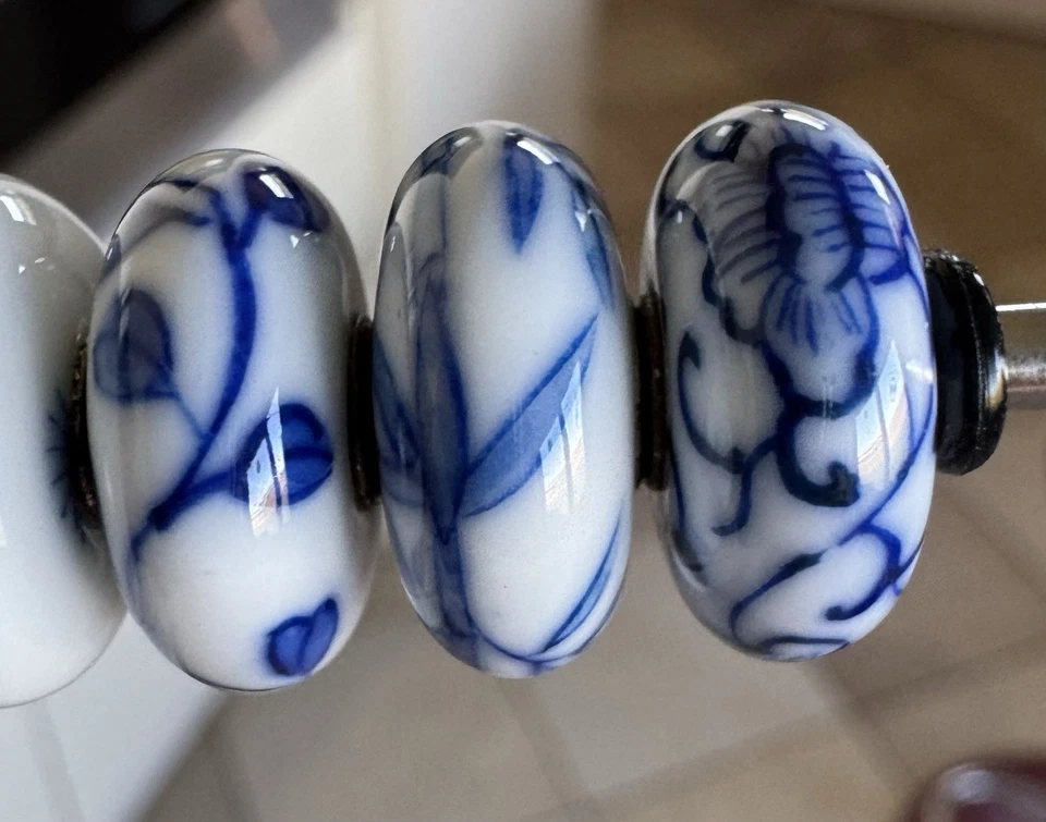 Trollbeads Brush of Blue Set • Porzellan • Limitiert 2019 • neu • selten - Bild 3 von 4
