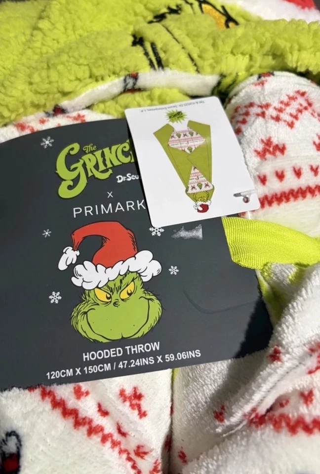 Toalha com Capuz Dr. Seuss’s The Grinch 47”x59 Natal Nova - Imagem 4 de 4