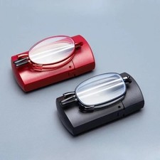 Unisex Folding Reading Glasses w/ Case Anti Blue Light Compact Slim Pocket Size