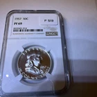 1957 PF 69 PROOF Franklin Half Dollar - NGC valued at $600 Exceptional Coin