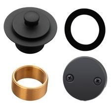 Toe Touch Bathtub Drain Replacement Kit with Zinc Alloy and Brass Adapter