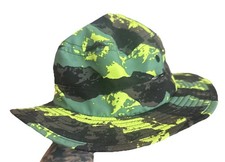 The North Face Kids Camo Print Bucket Hat Small Unisex Poly Green Black
