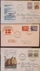 z(DEN-215) DENMARK 1953-56 (3) FDC Danish First Day Covers (ALL PICTURED)
